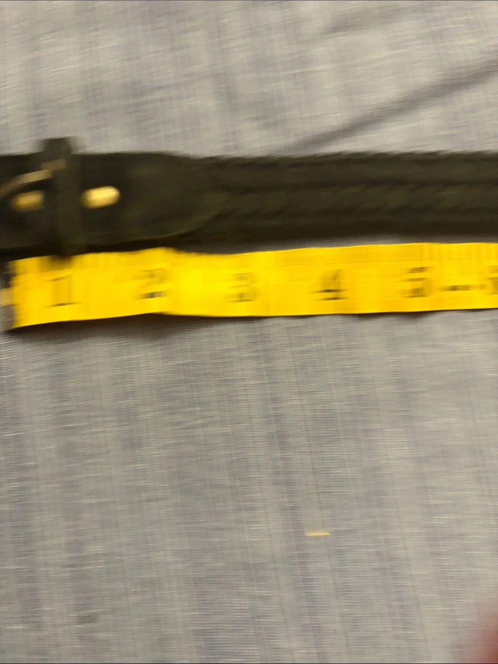 Vintage Braided Black Leather Belt with Brass Buckle - women’s